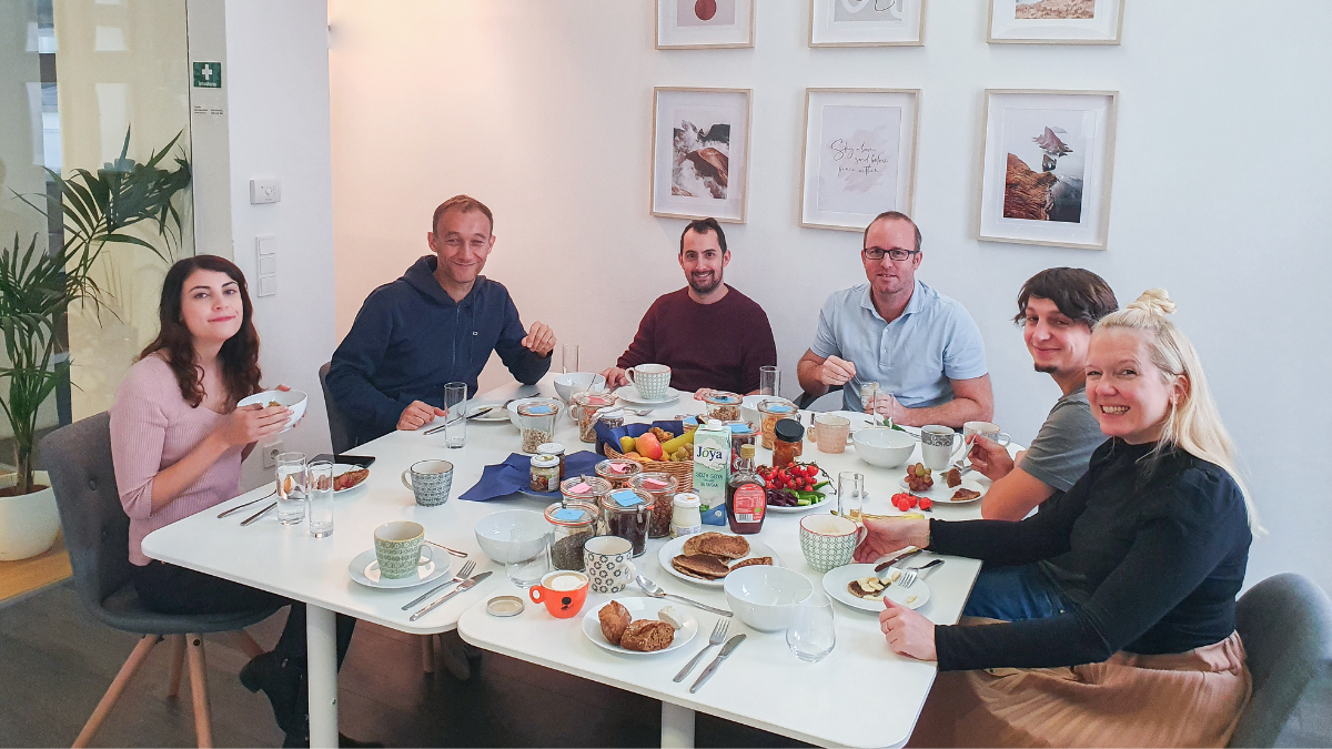 Breakfast at the Tapkey office