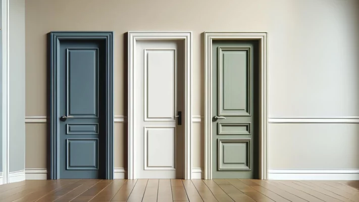Three doors next to each other